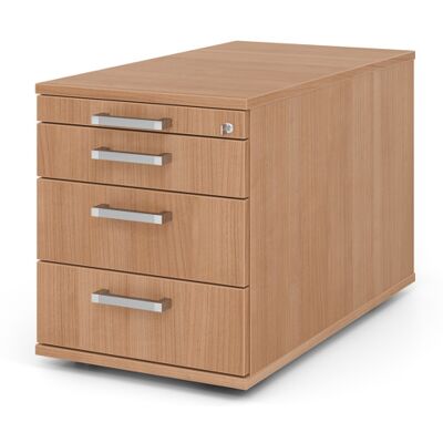 Optizen Caisson mobile à tiroirs profondeur 80 cm Londonien Blanc, gris, érable, hêtre, chêne, chêne ambré, noyer ou graphite - Publicité Optizen Caisson mobile à tiroirs profondeur 80 cm Londonien Blanc, gris, érable, hêtre, chêne, chêne ambré, noyer ou graphite - Publicité