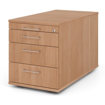 Optizen Caisson mobile à tiroirs profondeur 80 cm Londonien Blanc, gris, érable, hêtre, chêne, chêne ambré, noyer ou graphite - Publicité Optizen Caisson mobile à tiroirs profondeur 80 cm Londonien Blanc, gris, érable, hêtre, chêne, chêne ambré, noyer ou graphite - Publicité