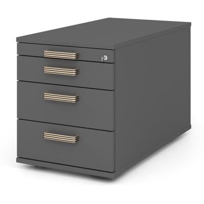 Optizen Caisson mobile à tiroirs profondeur 80 cm Londonien Blanc, gris, érable, hêtre, chêne, chêne ambré, noyer ou graphite - Publicité Optizen Caisson mobile à tiroirs profondeur 80 cm Londonien Blanc, gris, érable, hêtre, chêne, chêne ambré, noyer ou graphite - Publicité