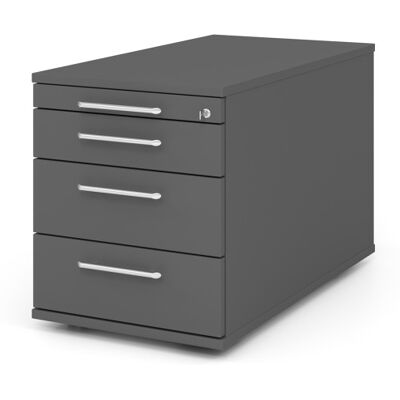 Optizen Caisson mobile à tiroirs profondeur 80 cm Londonien Blanc, gris, érable, hêtre, chêne, chêne ambré, noyer ou graphite - Publicité Optizen Caisson mobile à tiroirs profondeur 80 cm Londonien Blanc, gris, érable, hêtre, chêne, chêne ambré, noyer ou graphite - Publicité