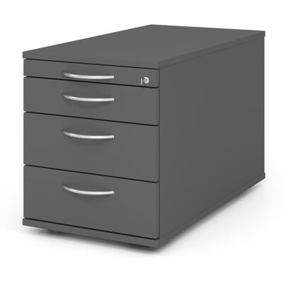 Optizen Caisson mobile à tiroirs profondeur 80 cm Londonien Blanc, gris, érable, hêtre, chêne, chêne ambré, noyer ou graphite - Publicité Optizen Caisson mobile à tiroirs profondeur 80 cm Londonien Blanc, gris, érable, hêtre, chêne, chêne ambré, noyer ou graphite - Publicité