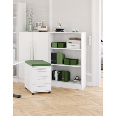 Optizen Etagère de bureau H 127 cm Londonien Blanc, gris, érable, hêtre ou noyer - Publicité Optizen Etagère de bureau H 127 cm Londonien Blanc, gris, érable, hêtre ou noyer - Publicité