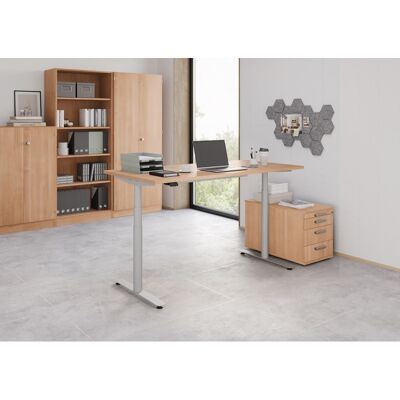 Optizen Etagère de bureau H 200 cm Londonien Blanc, gris, érable, hêtre ou noyer - Publicité Optizen Etagère de bureau H 200 cm Londonien Blanc, gris, érable, hêtre ou noyer - Publicité