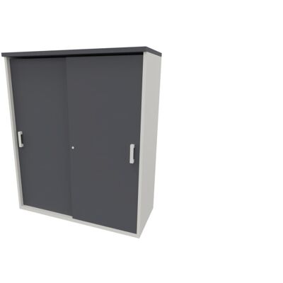 Leaderburo Armoire de bureau portes coulissantes H 120 cm Opaline Graphite, argent, blanc, gris, hêtre, chêne moyen, acacia clair, acacia foncé, chêne veiné ou chêne grisé - Publicité Leaderburo Armoire de bureau portes coulissantes H 120 cm Opaline Graphite, argent, blanc, gris, hêtre, chêne moyen, acacia clair, acacia foncé, chêne veiné ou chêne grisé - Publicité