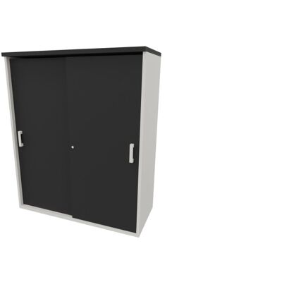Leaderburo Armoire de bureau portes coulissantes H 120 cm Opaline Graphite, argent, blanc, gris, hêtre, chêne moyen, acacia clair, acacia foncé, chêne veiné ou chêne grisé - Publicité Leaderburo Armoire de bureau portes coulissantes H 120 cm Opaline Graphite, argent, blanc, gris, hêtre, chêne moyen, acacia clair, acacia foncé, chêne veiné ou chêne grisé - Publicité