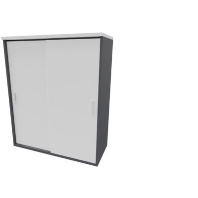 Leaderburo Armoire de bureau portes coulissantes H 120 cm Opaline Graphite, argent, blanc, gris, hêtre, chêne moyen, acacia clair, acacia foncé, chêne veiné ou chêne grisé - Publicité Leaderburo Armoire de bureau portes coulissantes H 120 cm Opaline Graphite, argent, blanc, gris, hêtre, chêne moyen, acacia clair, acacia foncé, chêne veiné ou chêne grisé - Publicité