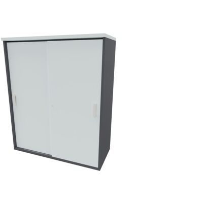 Leaderburo Armoire de bureau portes coulissantes H 120 cm Opaline Graphite, argent, blanc, gris, hêtre, chêne moyen, acacia clair, acacia foncé, chêne veiné ou chêne grisé - Publicité Leaderburo Armoire de bureau portes coulissantes H 120 cm Opaline Graphite, argent, blanc, gris, hêtre, chêne moyen, acacia clair, acacia foncé, chêne veiné ou chêne grisé - Publicité