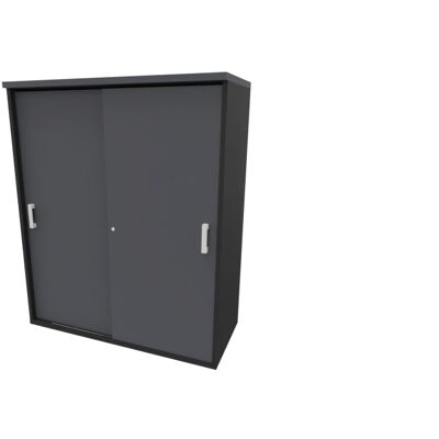 Leaderburo Armoire de bureau portes coulissantes H 120 cm Opaline Graphite, argent, blanc, gris, hêtre, chêne moyen, acacia clair, acacia foncé, chêne veiné ou chêne grisé - Publicité Leaderburo Armoire de bureau portes coulissantes H 120 cm Opaline Graphite, argent, blanc, gris, hêtre, chêne moyen, acacia clair, acacia foncé, chêne veiné ou chêne grisé - Publicité