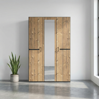 Deladeco Armoire adulte contemporaine 135 cm chêne foncé/graphite Yasmine Chêne foncé/graphite - Publicité Deladeco Armoire adulte contemporaine 135 cm chêne foncé/graphite Yasmine Chêne foncé/graphite - Publicité