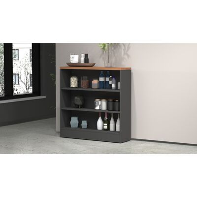 Deladeco Etagère de cuisine moderne anthracite mat/chêne wotan Solena Anthracite mat/chêne wotan - Publicité Deladeco Etagère de cuisine moderne anthracite mat/chêne wotan Solena Anthracite mat/chêne wotan - Publicité