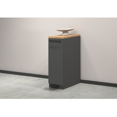 Deladeco Meuble bas de cuisine moderne à tiroir anthracite/chêne wotan Solena Anthracite mat/chêne wotan - Publicité Deladeco Meuble bas de cuisine moderne à tiroir anthracite/chêne wotan Solena Anthracite mat/chêne wotan - Publicité