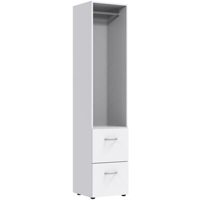 Deladeco Armoire penderie de buanderie blanche profondeur 40 cm Jesy Blanc - Publicité Deladeco Armoire penderie de buanderie blanche profondeur 40 cm Jesy Blanc - Publicité