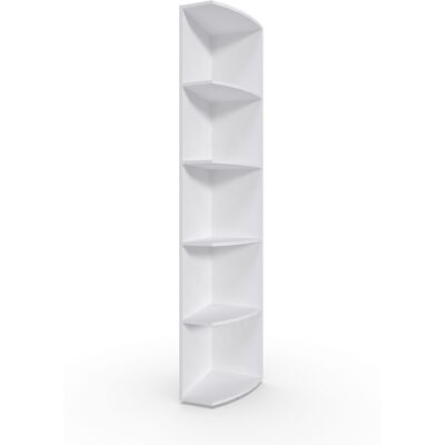 Deladeco Etagère d'angle moderne blanche Jesy Blanc - Publicité Deladeco Etagère d'angle moderne blanche Jesy Blanc - Publicité