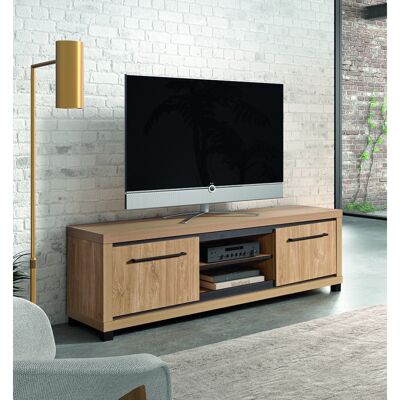 Deladeco Meuble TV contemporain 165 cm chêne houston Vita Chêne houston - Publicité Deladeco Meuble TV contemporain 165 cm chêne houston Vita Chêne houston - Publicité