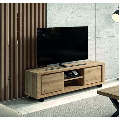 Deladeco Meuble TV contemporain 174 cm chêne hudson Heria Chêne hudson - Publicité Deladeco Meuble TV contemporain 174 cm chêne hudson Heria Chêne hudson - Publicité