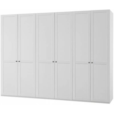Deladeco Armoire contemporaine 6 portes coloris blanc alpin Amerand Blanc alpin - Publicité Deladeco Armoire contemporaine 6 portes coloris blanc alpin Amerand Blanc alpin - Publicité