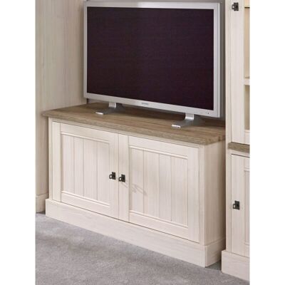 Vivabita Meuble TV contemporain 122 cm chêne beige/mélèze Samos Chêne clair/mélèze - Publicité Vivabita Meuble TV contemporain 122 cm chêne beige/mélèze Samos Chêne clair/mélèze - Publicité