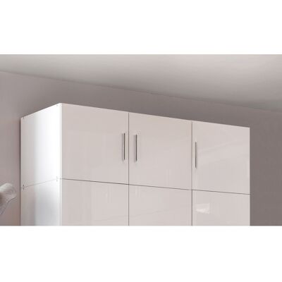 Deladeco Surmeuble pour armoire 120 cm Shella Blanc - Publicité Deladeco Surmeuble pour armoire 120 cm Shella Blanc - Publicité