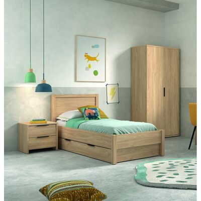 Deladeco Lit-tiroir contemporain coloris acacia Gladys Acacia - Publicité Deladeco Lit-tiroir contemporain coloris acacia Gladys Acacia - Publicité