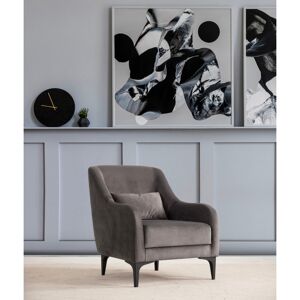 Deladeco Fauteuil moderne en tissu Tanya Anthracite - Publicité Deladeco Fauteuil moderne en tissu Tanya Anthracite - Publicité