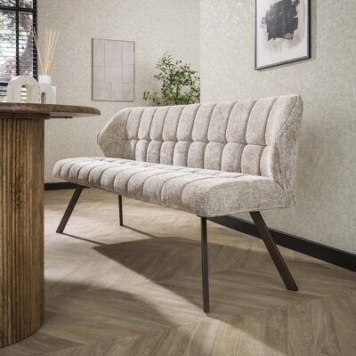 Vivabita Banquette moderne en tissu Marcus Sable/brun - Publicité Vivabita Banquette moderne en tissu Marcus Sable/brun - Publicité