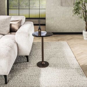 Vivabita Table d'appoint moderne métal et verre H 60 cm Elyptic Cuivre antique - Publicité Vivabita Table d'appoint moderne métal et verre H 60 cm Elyptic Cuivre antique - Publicité