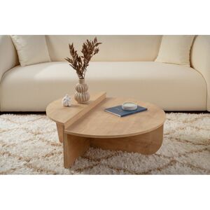 Deladeco Table basse contemporaine Oriane (lot de 2) Chêne miel - Publicité Deladeco Table basse contemporaine Oriane (lot de 2) Chêne miel - Publicité