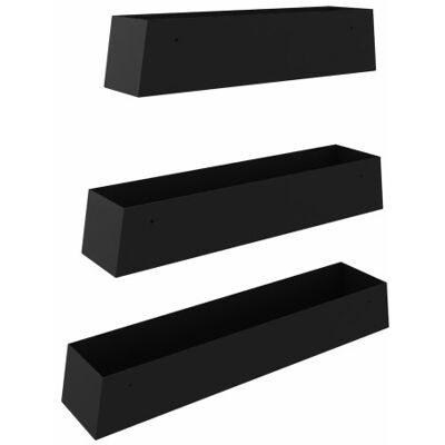 Matelpro Lot de 3 bacs de rangement latéraux Allan Noir - Publicité Matelpro Lot de 3 bacs de rangement latéraux Allan Noir - Publicité