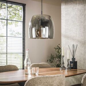 Vivabita suspension moderne 1 lampe en verre gris fumé Flora Gris fumé - Publicité Vivabita suspension moderne 1 lampe en verre gris fumé Flora Gris fumé - Publicité
