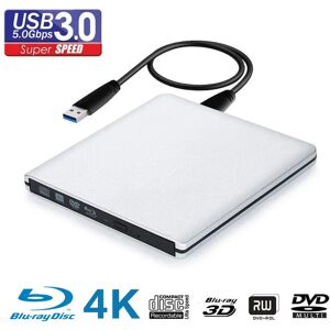 CENULIN Graveur de Blu-Ray UHD 4K USB3.0, lecteur optique externe DVD, lecteur/enregistreur Blu-Ray 3D, compatible BD-RE/ROM avec Windows/MAC OS
