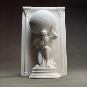 Gardien du pilier Atlas statue en gypse maison table armoire à vin décoration dieu grec de l'astronomie Sculpture serre-livres ornements image