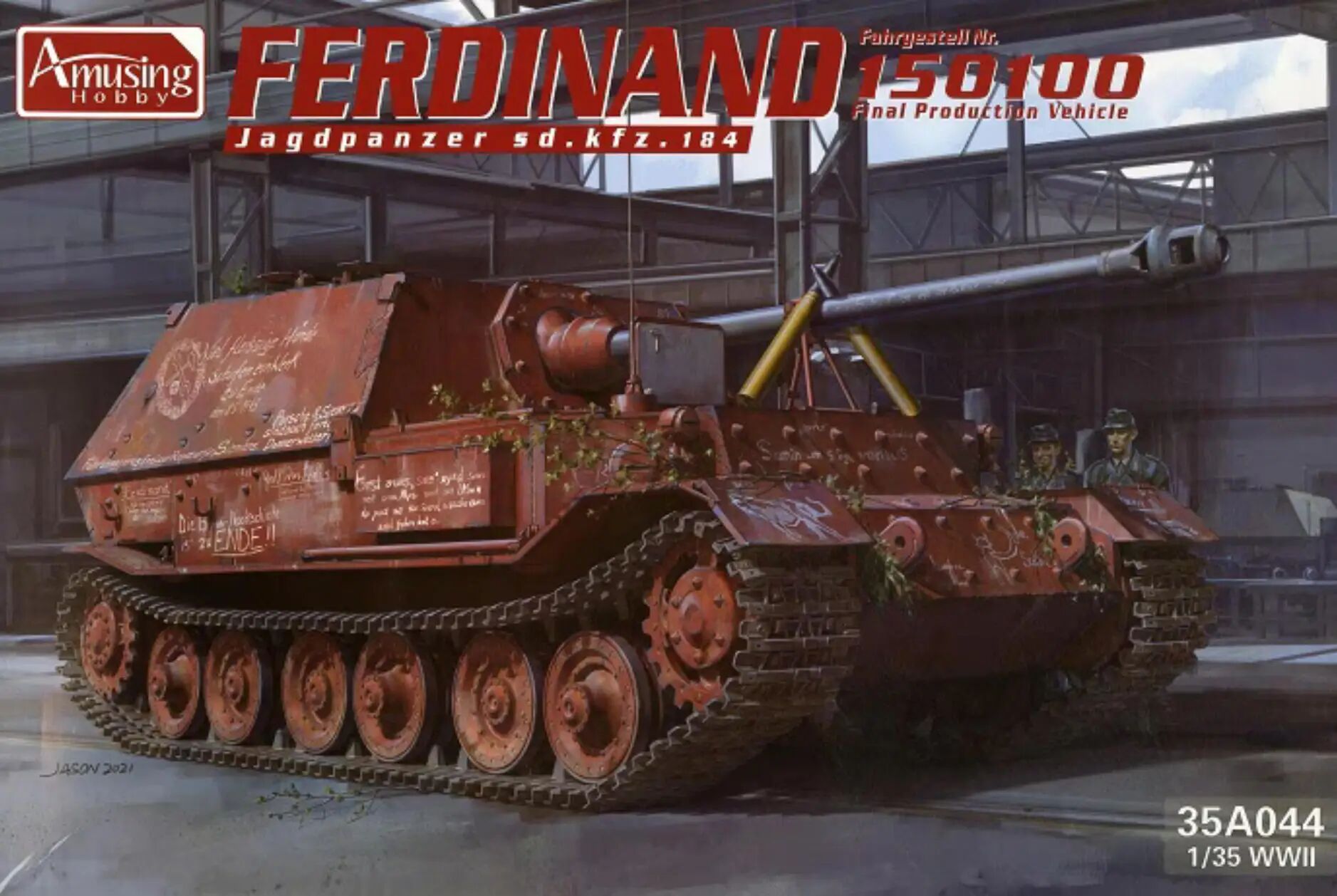 Modèle de montage 35A044 Amusing 135 Ferdinand No150100 Jagdpanzer Sd.kfz.184 image