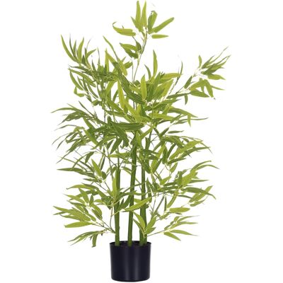 Homcom Arbre en bambou artificiel 90 cm, grande plante décorative artificielle pour la maison, le bureau, le balcon, la chambre, vert - Publicité Homcom Arbre en bambou artificiel 90 cm, grande plante décorative artificielle pour la maison, le bureau, le balcon, la chambre, vert - Publicité