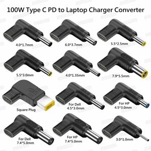 KYMISON PD 100W Type C vers convertisseur de chargeur universel pour ordinateur portable pour Asus Lenovo Hp Dell Acer Samsung USB C connecteur adaptateur de chargeur rapide