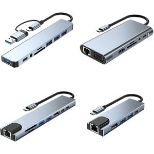 EOENKK Répartiteur USB C HUB Type C Thunderbolt 3, Station d'accueil, adaptateur pour ordinateur portable avec Macbook Air M1 iPad Pro