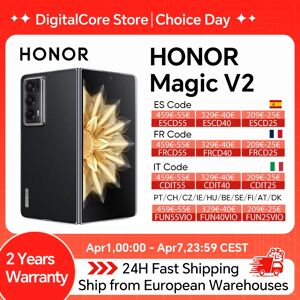 Smartphone pliable Honor Magic V2 version globale 5G, Snapdragon 8
