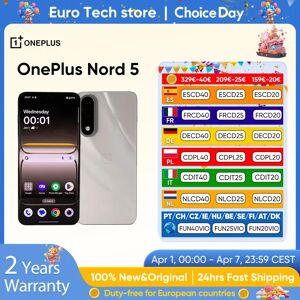 OnePlus Nord 5 Smartphone 5G Snapdragon 8s Gen 3 Écran