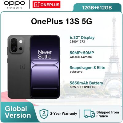 Version internationale du smartphone OnePlus 13s 5G 12 Go + 512 Go, processeur Snapdragon 8, batterie de 5 850 mAh, appareil photo 50 Mpx, téléphones mobiles OnePlus dotés de l'IA - Publicité Version internationale du smartphone OnePlus 13s 5G 12 Go + 512 Go, processeur Snapdragon 8, batterie de 5 850 mAh, appareil photo 50 Mpx, téléphones mobiles OnePlus dotés de l'IA - Publicité