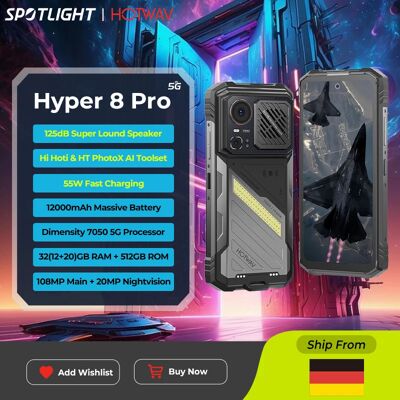 HOTWAV Hyper 8 Pro Smartphone robuste 125dB haut-parleur Lound 55W charge rapide 5G téléphone portable 12000mAh 108MP 12GB 512GB téléphone portable - Publicité HOTWAV Hyper 8 Pro Smartphone robuste 125dB haut-parleur Lound 55W charge rapide 5G téléphone portable 12000mAh 108MP 12GB 512GB téléphone portable - Publicité