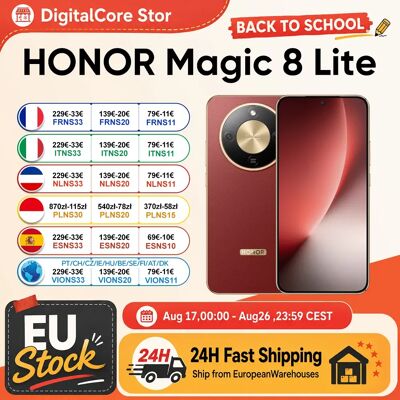 Nouveau HONOR Magic8 Lite Version EU 2026 Smartphone 5G Android Téléphones Mobiles AMOLED Snapdragon 6 Gen 4 7500mAh Appareil Photo IA 108MP OIS - Publicité Nouveau HONOR Magic8 Lite Version EU 2026 Smartphone 5G Android Téléphones Mobiles AMOLED Snapdragon 6 Gen 4 7500mAh Appareil Photo IA 108MP OIS - Publicité