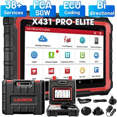 Outil de diagnostic bidirectionnel Launch X431 PRO Elite, 38+ services de réinitialisation, codage ECU, scanner tout-en-un, diagnostic complet du système, prend en charge CANFD & DoIP, FCA AutoAuth, - Publicité Outil de diagnostic bidirectionnel Launch X431 PRO Elite, 38+ services de réinitialisation, codage ECU, scanner tout-en-un, diagnostic complet du système, prend en charge CANFD & DoIP, FCA AutoAuth, - Publicité