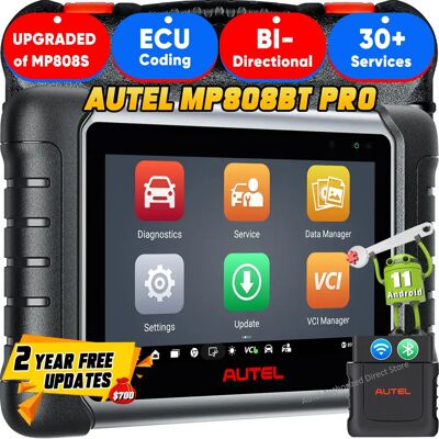 Autel MaxiPRO MP808BT PRO Scanner de diagnostic sans fil, outil de codage ECU bidirectionnel, plus de 40 services, version améliorée MP808S/ MP808BT, mise à jour gratuite pendant 2 ans - Publicité Autel MaxiPRO MP808BT PRO Scanner de diagnostic sans fil, outil de codage ECU bidirectionnel, plus de 40 services, version améliorée MP808S/ MP808BT, mise à jour gratuite pendant 2 ans - Publicité