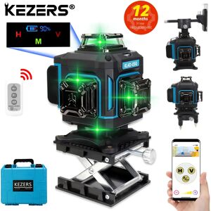 KEZERS affichage niveau Laser vert 16 lignes 4D 360 KL4D-03G 1PC 4000mAh Li-ion batterie лазukan уровень valise de télécommande - Publicité KEZERS affichage niveau Laser vert 16 lignes 4D 360 KL4D-03G 1PC 4000mAh Li-ion batterie лазukan уровень valise de télécommande - Publicité
