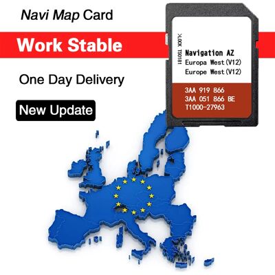 SMIOST Carte de l'Europe occidentale AZ V12 RNS315 SD V12 2020 – 2021, nouvelle carte originale GPS pour volkswagen, suivi de voiture sur route - Publicité SMIOST Carte de l'Europe occidentale AZ V12 RNS315 SD V12 2020 – 2021, nouvelle carte originale GPS pour volkswagen, suivi de voiture sur route - Publicité