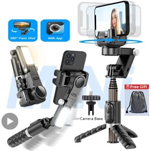 AyeBeau Trépied portatif de bâton de Selfie de stabilisateur de cardan pour l'iphone Android téléphone Portable Smartphone caméra main téléphone Portable