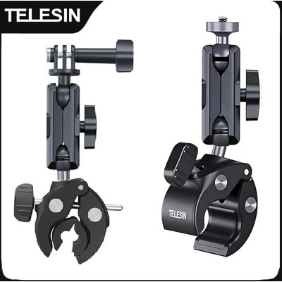 TELESIN caméra pince montage vélo moto guidon en alliage d'aluminium Super pince support pince pour caméra GoPro DJI OSMO Insta360 - Publicité TELESIN caméra pince montage vélo moto guidon en alliage d'aluminium Super pince support pince pour caméra GoPro DJI OSMO Insta360 - Publicité
