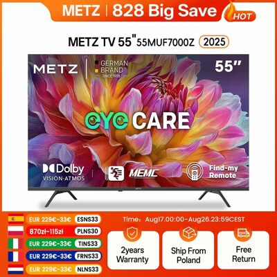 Metz TV 43 55 pouces 4K UHD Smart LED TV Google TV HDR 10 MEMC Dolby Audio Google Cast commande vocale Tuner 43MUF7000Z 55MUF7000Z - Publicité Metz TV 43 55 pouces 4K UHD Smart LED TV Google TV HDR 10 MEMC Dolby Audio Google Cast commande vocale Tuner 43MUF7000Z 55MUF7000Z - Publicité