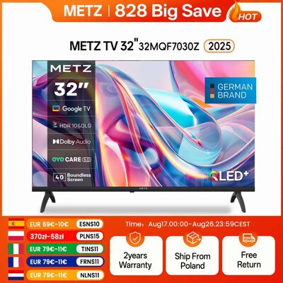 Téléviseur QLED Metz 32 "40 pouces Smart LED Google Tele HDR 10 Dolby Audio Bluetooth 5.1 EyeCare Tuner 2025 32 MQF7030Z - Publicité Téléviseur QLED Metz 32 "40 pouces Smart LED Google Tele HDR 10 Dolby Audio Bluetooth 5.1 EyeCare Tuner 2025 32 MQF7030Z - Publicité