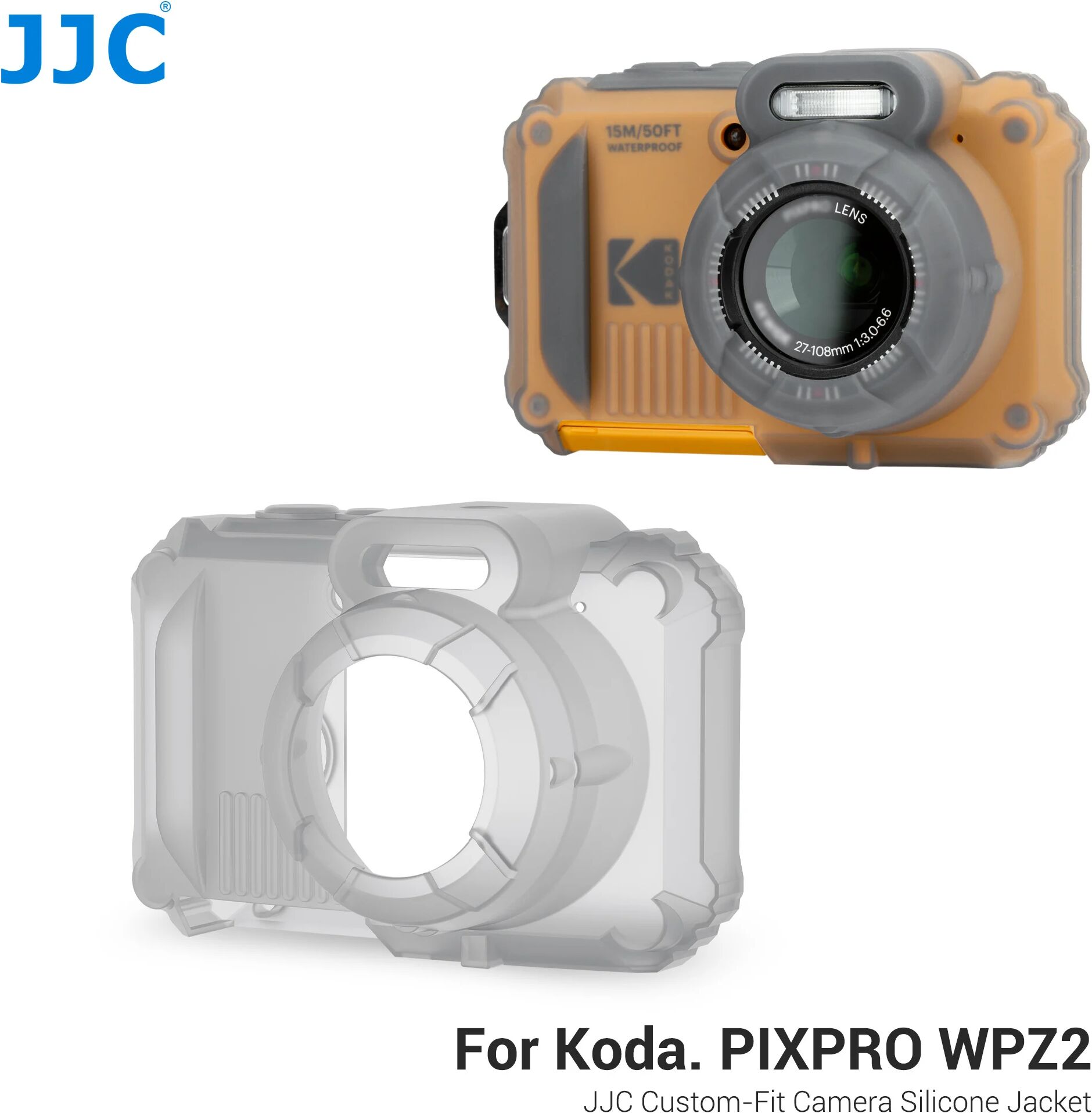 JJC-Étui en silicone souple pour appareil photo, anti-rayures, ajustement léger, étui de protection, Kodak, PIXPRO, WPZ2, accessoires pour KODAK PIXPRO WPZ2
