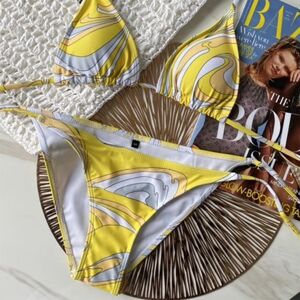 NONE Design de luxe femmes Sexy petite poitrine push-up Kini ensemble maillot de bain marque plage maillot de bain imprimé ventre couvrant minceur maillot de bain - Publicité NONE Design de luxe femmes Sexy petite poitrine push-up Kini ensemble maillot de bain marque plage maillot de bain imprimé ventre couvrant minceur maillot de bain - Publicité